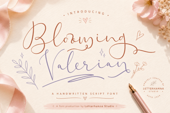 Blooming Valerian: A Script Font for Elegant Web Design
