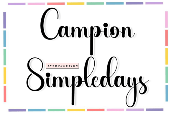 Campion Simpledays: A Script Font for Impactful Digital Design