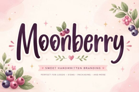 Moonberry Font for Handmade Creators