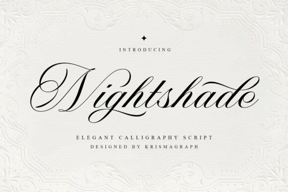 Nightshade: A Script Font for Editorial Elegance