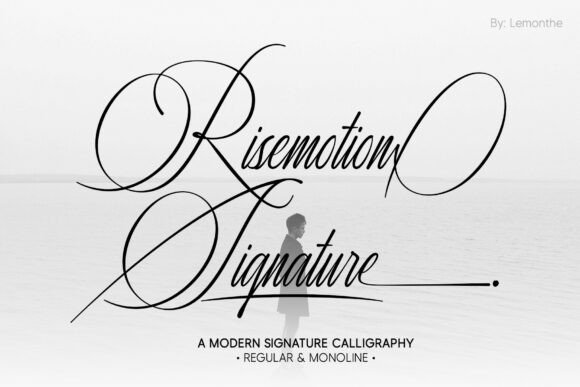 Risemotion Signature: A Modern Script Font for Editorial Excellence