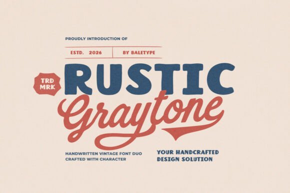 Rustic Graytone: A Font for Handmade Crafters